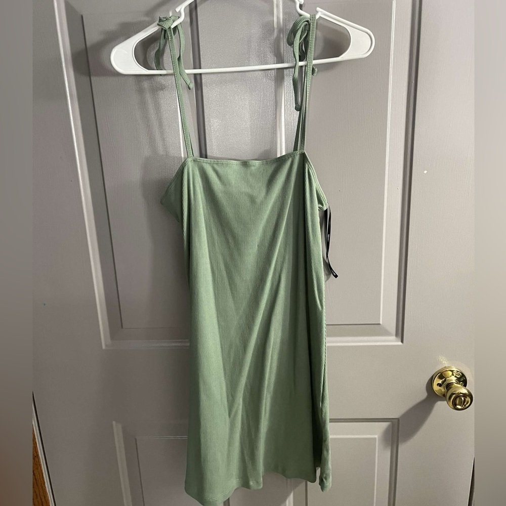 Knit sage green dress